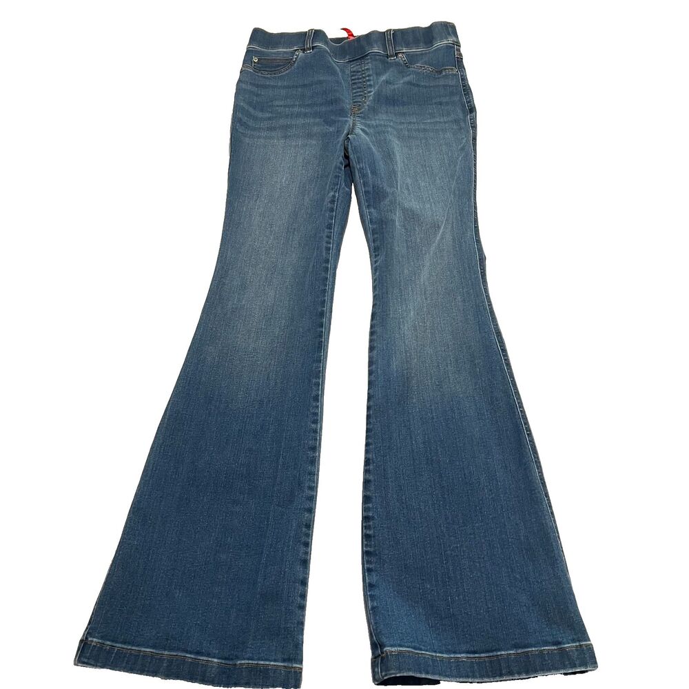 Spanx Large L/G Vintage Indigo Flare Bootcut Pull On Jeans Denim Pants Jeggings